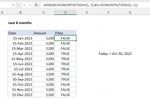 Excel formula: Last n months Excel formula: Last n months